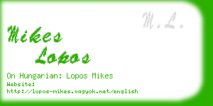 mikes lopos business card